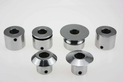 Set of six metallic pieces from the Bead Roller Hem Roll Set With Tipping Die For 22mm Shafts, Hemming Edge Tool for Sheet Metal