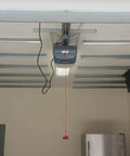 Installed Overhead Garage Storage System With One Or Two Six Tote Sets Using Greenmade 27 Gallon Totes Sold By Costco Patent Protected Design