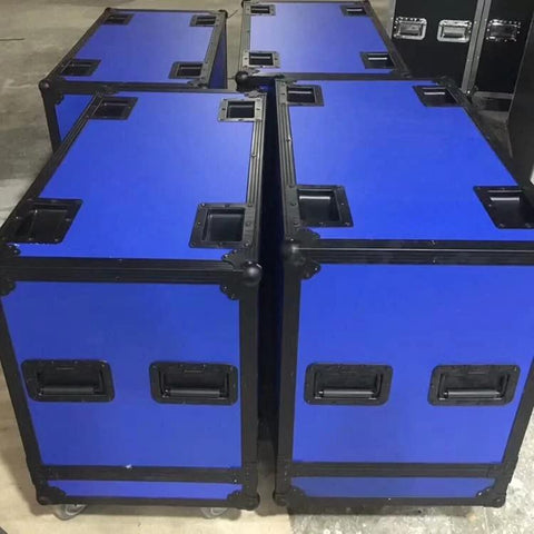 Blue storage cases with 6.34 Inch Black Spring Loaded Handle For Toolboxes And Chests Surface Mounted With Rubber Grip Heavy Duty