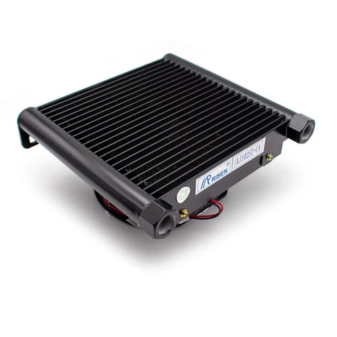 Hydraulic Air Cooler With Aluminum Alloy Frame Heavy Duty 25 LPM Flow 1350W Cooling 3 MPa Working DC 12V Small Radiator Oil Cooler
