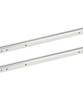 Rugged Three Fold Full Extension Drawer Slides Side Mount 400mm Ball Bearing Runners For Cabinets RVs Medical Carts And Electronics Enclosures Zinc Plated Steel With Smooth Glide