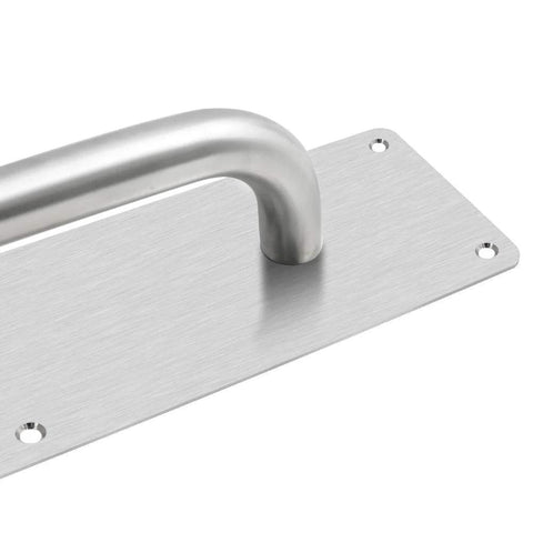 Stainless Steel Door Handle Pull Plate For Commercial Doors Pack Of 2 299x80mm 11.77 In By 3.15 In Brushed Chrome Finish Anti Rust