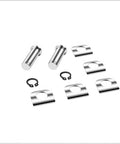 Replacement Motorcycle Footpeg Mount Pins Kit With E Clips And Washers, Four chrome clevis pins for Harley Style Footpeg Brackets