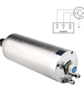 Smooth Operator 4.5kw Er20 Water Cooled Spindle Motor For Cnc Milling Machine Killer Liquid Cooling System close-up with wiring connections.