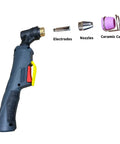 Pilot Arc Plasma Cutter Torch Workhorse for AG60 with electrodes, nozzles, ceramic cup, 4m canvas-wrapped cable.