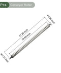 Heavy Duty Stainless Steel Conveyor Roller Replacement For Warehouses Factories And Logistics With Butter Smooth Glide Design One Inch Diameter By 20 Inch Length, showing dimensions.