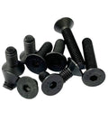 Built Tough Countersunk Flat Head Hex Bolt And Nut Set Kit M2 To M6 in black Grade 10.9 steel for DIY woodworking projects