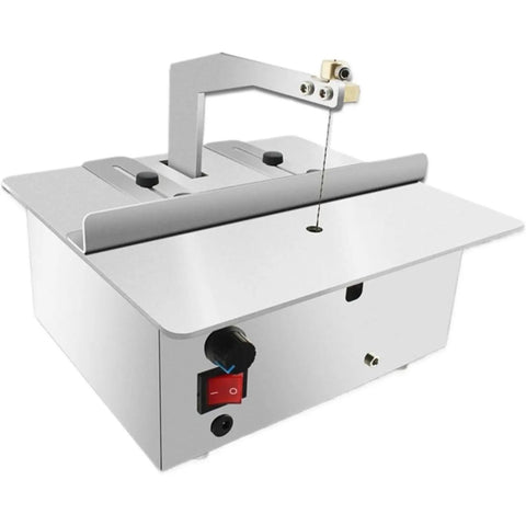 Dead Accurate 180W Electric Jigsaw With Smooth Variable Speed Trigger For Quick Wood Metal Plastic Acrylic Shop Jobs Rock Solid Bench Saw No Fuss Assembly Straight Shooting Cuts tabletop jigsaw with adjustable arm and on/off switch