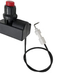 Propane Electronic Pulse Gas Igniter With 400mm Electrode Ignition Cable for outdoor gas patio heaters, black casing.