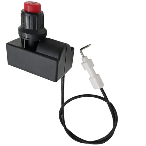 Propane Electronic Pulse Gas Igniter With 400mm Electrode Ignition Cable for outdoor gas patio heaters, black casing.