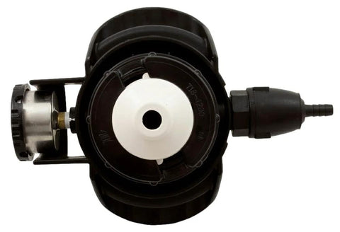 Front view of Waterway pressure relief valve assembly, Crystal Water finish, model HD 550-6730
