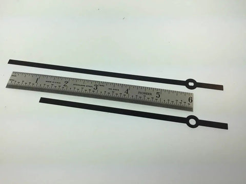 Replacement Clock Hand Set For 12 To 13 Inch Dials I Shaft DIY Clock Kit Parts with ruler for size comparison