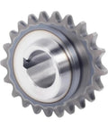 Heavy Duty DSWMY Solid Steel Drive Sprocket 06B Chain Link fits 10 To 25 Tooth With 10-32mm Bore, showing detailed keyway and teeth design.