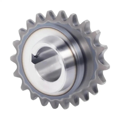 Heavy Duty 06B Drive Sprocket In Solid Steel For 10-25 Teeth And 10-32mm Bore Shaft With Keyway in close-up view.