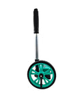Lock In Exact Property Lines With This Rock Solid Hand Pushed Distance Measuring Wheel featuring a large green wheel and ergonomic handle.