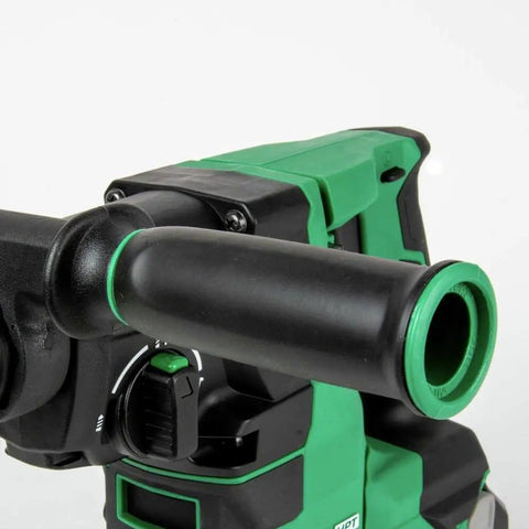 Close-up of Cordless 36V MultiVolt Rotary Hammer Tool Only SDS Plus 1-1/8 Inch handle grip with LED Level.