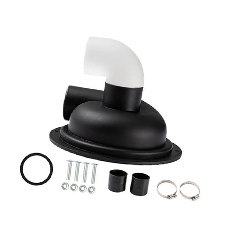 Nifty Cyclone Separator Cover Lid With Hella Efficient Dust Collection For Woodworking Tools, black polymer parts and accessories.