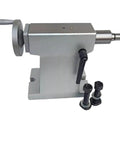 Solid Rig Four Axis Tailstock CNC Indexing Head With Manual Ejector Pin Set, steel housing, bolts for secure mounting, precise machining.