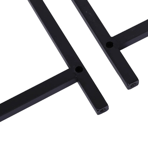 Badass Heavy Duty 3D Printer Stand With Filament Storage Rack And Solid Beech Wood Top Hella Sturdy Steel Frame detail of black steel frame parts