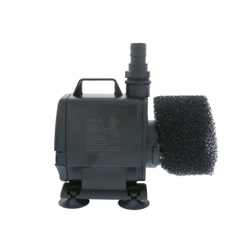 Fixed Flow Water Pump For Aquariums Ponds Fountains And Hydroponics 1083 GPH 89 Watt UL Listed Submersible Inline Setup