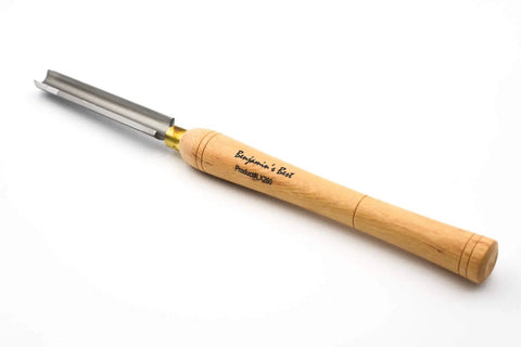 Heavy Duty 1 Inch Roughing Gouge Woodturning Chisel with a hardwood grip for square spindle blanks in M2 high-speed steel.