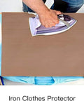 Person ironing with 3 Pack PTFE Teflon Sheets For Heat Press Non Stick Transfer 16 X 20 Inches Reusable Heat Resistant Craft Mats.