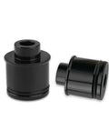 CNC machined 7075 aluminum 2 Pack Mountain Bike Hub Adapter Quick Release Converter 12mm to 9mm Thru Axle in black finish
