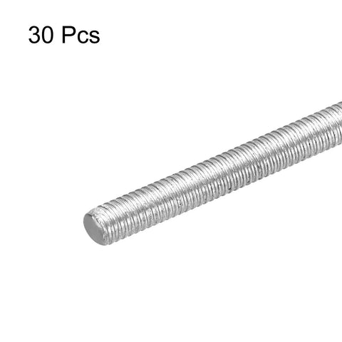 Close-up of 30 Pack Fully Threaded Rods M3 X 25mm 0.5mm Pitch 304 Stainless Steel Right Hand Threaded Rods
