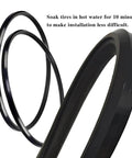 Solid Wheelchair Rear Wheel Replacement Tire 24 Inch By 1 Inch Universal Flat Free Polyurethane Tire close-up view