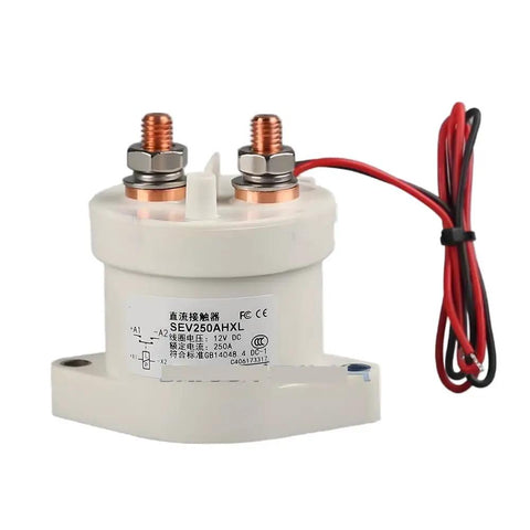 Bulletproof Heavy Duty Dc Contactor Relay Switch For Electric Car Charger Plug And Play Kit with copper terminals and wiring.