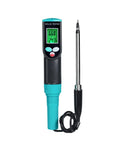 Pro Grade Soil EC Meter 2 In 1 Temperature Tester With Corded Sensor Backlit LCD Display Temperature Compensation Easy Calibration
