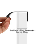 24 Pack Sleek Black Aluminum Back Mount Finger Edge Drawer Pulls 4.7 Inch Hidden Cabinet Handles shown in hand install demo