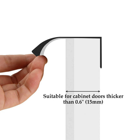 24 Pack Sleek Black Aluminum Back Mount Finger Edge Drawer Pulls 4.7 Inch Hidden Cabinet Handles shown in hand install demo