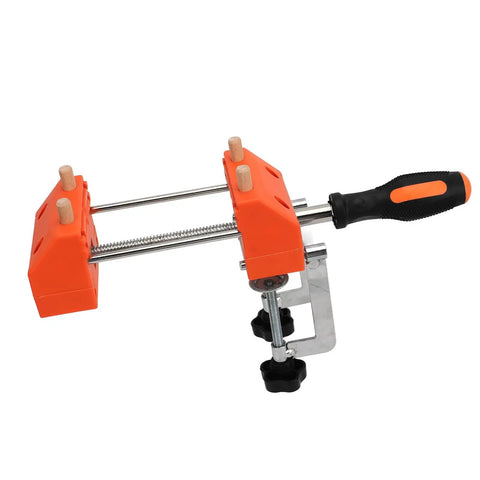 Durable Home Vise Table Work Bench Clamp With Stainless Steel Body And Non Slip Abs Jaws For Easy Woodworking Clamping Projects Plus Quick Clip Installation, orange ABS jaws.