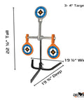 Auto Reset Pro Steel Target For High Caliber Guns Built Tough Beefy Steel For Pistol And Rifle Training 22.5" tall dimensions