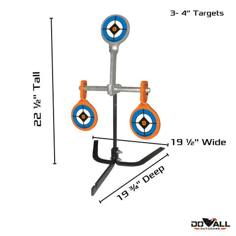 Auto Reset Pro Steel Target For High Caliber Guns Built Tough Beefy Steel For Pistol And Rifle Training 22.5" tall dimensions