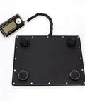 Heavy Duty Slick Digital Postal Scale With Crisp External Backlit Display Plug And Play Setup No Fuss Calibration High Precision Sensor Waterproof Stainless Platform For Shipping Parcels Up To Four Hundred Forty Pounds with black stainless platform and electronic display.