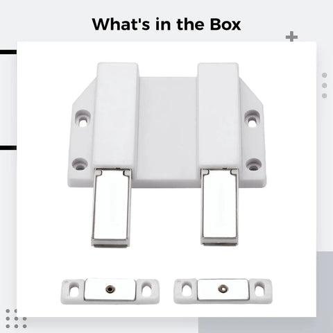 Push To Open Magnetic Door Latch For Glass Cabinets And Double Doors Zinc Alloy Chrome Finish No Fuss Handleless Design Easy Install