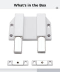 Push To Open Cabinet Latch With Dual Magnets Zinc Alloy Chrome Finish hands-free latch components shown in packaging