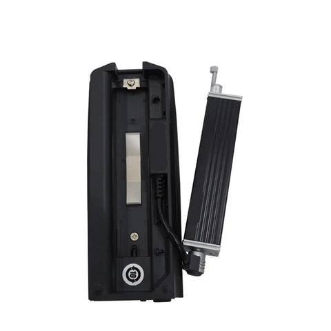 Portable Digital Surface Roughness Tester With Straight Shooting Precision Ra Rz Measurement Gauge showing the back view with battery compartment.