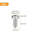 Premium 50 Piece Pack ST4 X 12 Millimeter Phillips Pan Head Self Tapping Screws With Washers dimensions illustration with size details