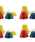 Winter Golf Tees Set For Frosty Ground And Indoor Use, Colorful Rubber Tees With Four Heights 12mm 17mm 22mm 37mm, 16 Piece Pack