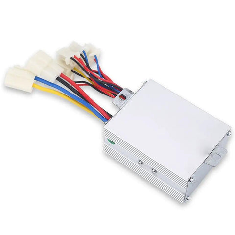 Heavy Duty 24V 350W Brushed Motor Controller Box for Electric Bikes and Scooters with Aluminum Heat Dissipation Shell Variable Throttle Speed Controller for Ebikes Built to Beat the Heat and Keep Your Ride Rolling