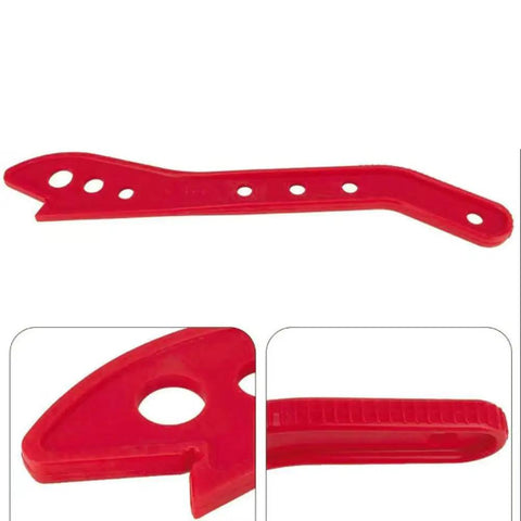 Durable Heavy Duty Table Saw Push Stick And Ergonomic Woodworking Safety Block, 16.5 inch red ABS plastic designed for safety.