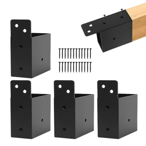 Heavy Duty Pergola Hardware 4 Piece Bracket Kit Built Tough For Strong Outdoor Support And Durable Construction Perfect For Deck Garden Shed Greenhouse Building And Easy Installation