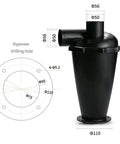 Shop Ready Industrial And Home Woodworking Vacuum Dust Collector With Flange Filter For Dust Separator And Efficient Air Flow