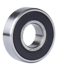 Industrial Grade 4 Pack Deep Groove Ball Bearings 6001-2RS With Double Rubber Seals Made From Premium Chrome Steel Pre Lubricated As A Smooth Operator For Dead Nuts Reliable Motion 12mm X 28mm X 8mm, close-up view of bearing.