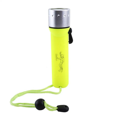 180 LED Diving Flashlight Underwater Torch In Fluorescent Green with Nylon Hand Strap and Aluminum Body