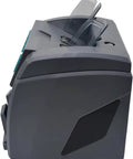 Hassle Free Multi Currency Money Counter Machine With Advanced Cis Sensor Authentication Automatic Receipt Printing High Speed Bill Sorting For Retail Bosses And Daily Cash Handlers side view showcasing the sleek design and loading hopper.