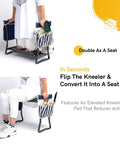 Foldable Garden Kneeler And Seat With Two Bonus Tool Pouches, Lightweight Sturdy Garden Stool With Soft EVA Foam Pad in use